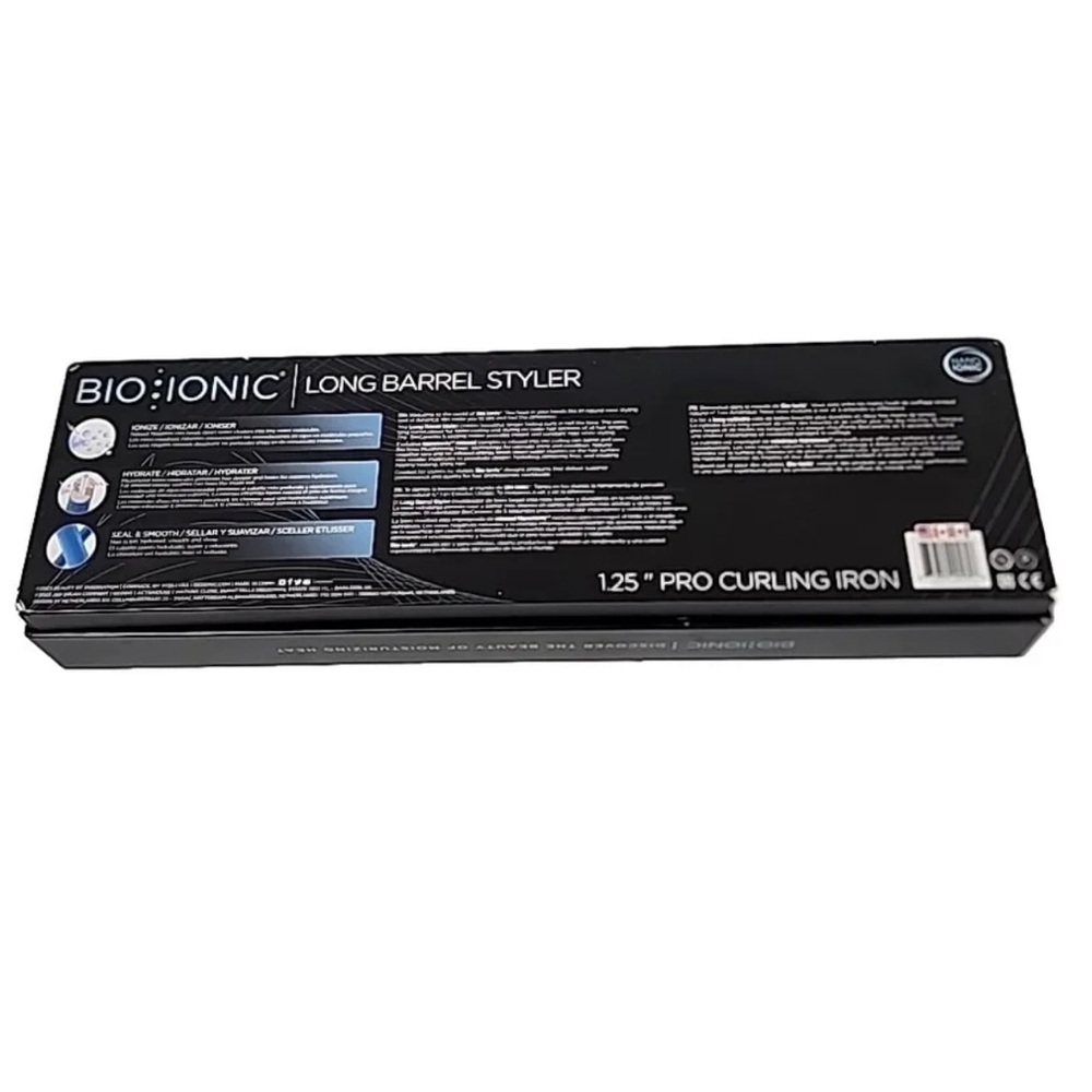 Bio Ionic 1.25 Inch Long Barrel Ceramic Curling Iron New - Picture 3 of 5